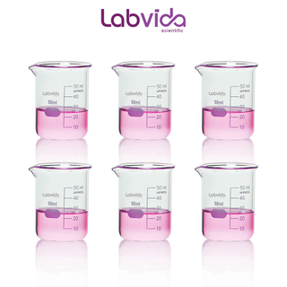 LVB004 with Molded Graduation PP Material Vol.500ml Labvida 4pcs of Stackable Plastic Beakers 