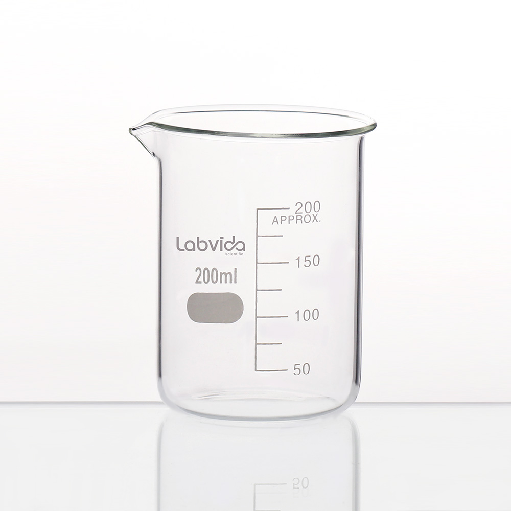 Labvida 12pcs Of Griffin Low Form Glass Beakers Vol200ml 33 Borosilicate With Printed 6045